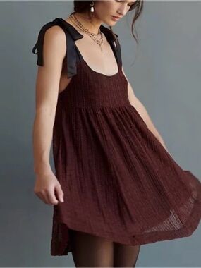 Urban Outfitters Stella Lace Babydoll Mini Dress